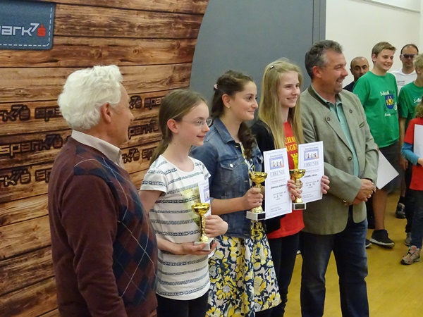 Die besten Mädchen: vlnr. Theresa PRIMUS (16.), Angelina ZHBANOVA (3.), Miriam WURZER (12.)